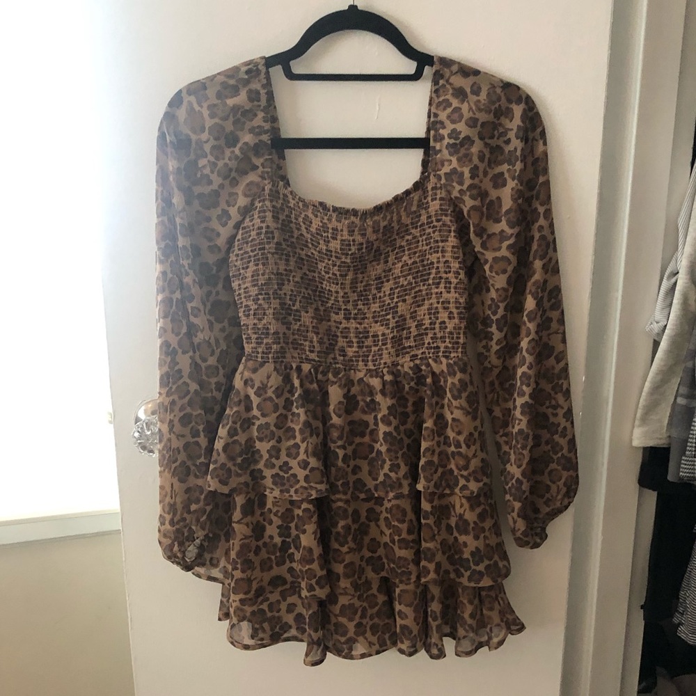 Express Leopard Ruffle Romper XS - Picture 8 of 11